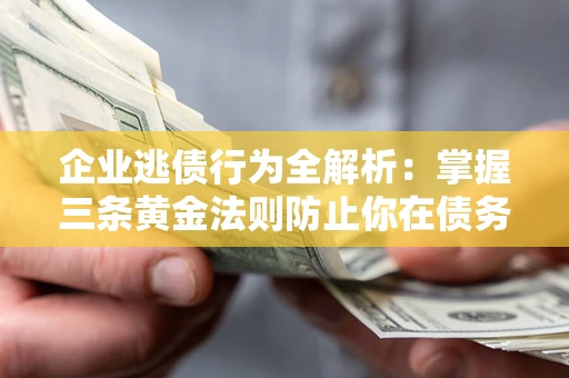 北京企业逃债行为全解析：掌握三条黄金法则防止你在债务乱局中“踩雷”
